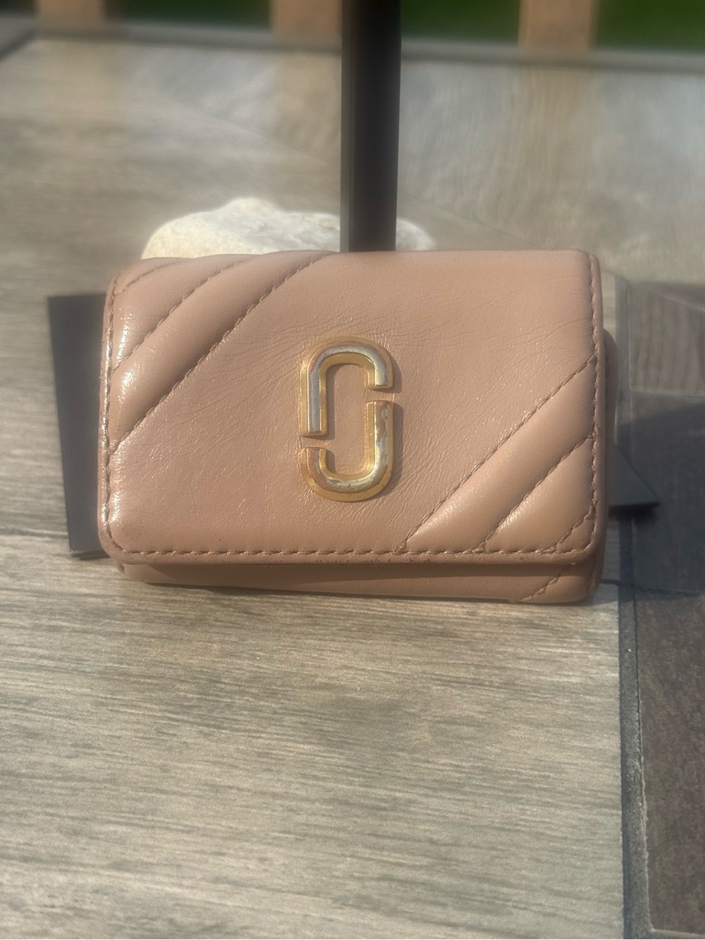 Marc Jacobs Blush Quilted Leather Key Pouch - Picture 3 of 8